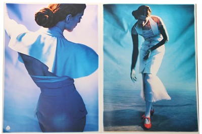 Lot 100 - A fine John Galliano turquoise gabardine dress, Blanche DuBois collection, Spring-Summer, 1988