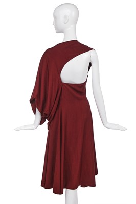 Lot 107 - A John Galliano chestnut viscose evening gown, 'Charles James' collection, Spring-Summer 1989
