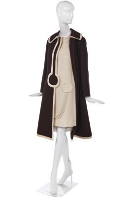 Lot 297 - A Pierre Cardin wool crêpe ensemble, circa 1969