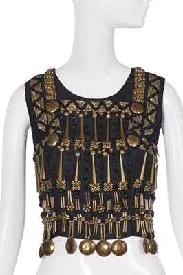 Lot 313 - A Gianni Versace black embellished ensemble, 'Joshua Tree' collection, Spring-Summer 1990