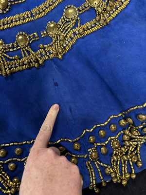 Lot 145 - A Gianni Versace embellished blue suede jacket, Spring-Summer 1990