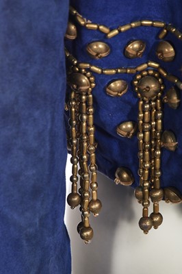 Lot 145 - A Gianni Versace embellished blue suede jacket, Spring-Summer 1990