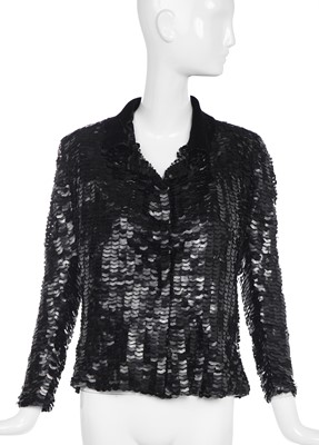 Lot 240 - A Fernanda Somma black sequined jacket, Spring-Summer 1936