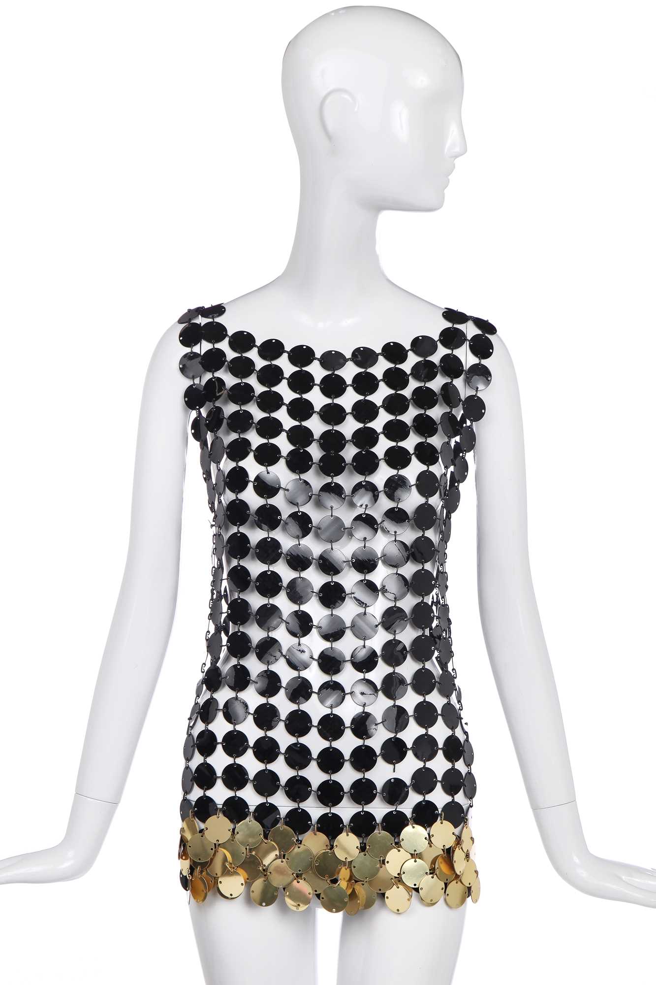 Lot 278 - A black acrylic chain-linked dress in the