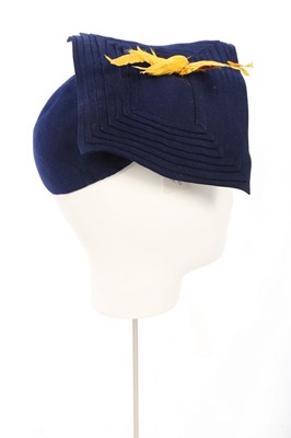 Lot 288 - Nine quirky and colourful hats, 1930s-40s,...