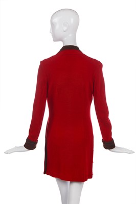 Lot 365 - A Vivienne Westwood double-breasted hunting dress, 'Voyage to Cythera' collection, Autumn-Winter 1989-90