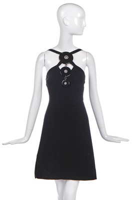 Lot 285 - A Chloé black crepe minidress, probably by Karl Lagerfeld, late 1960s