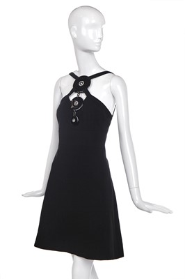Lot 285 - A Chloé black crepe minidress, probably by Karl Lagerfeld, late 1960s