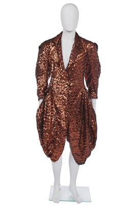 Lot 370 - A fine and rare John Galliano sequined showpiece coat, 'Forgotten Innocents', Autumn-Winter, 1986-87