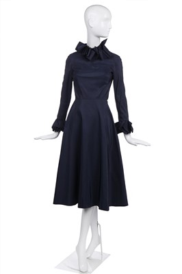 Lot 249 - A Madame Grès navy faille cocktail dress, late 1950s