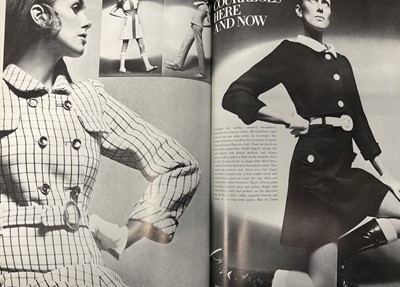 Lot 291 - A Courrèges double-breasted checked wool suit, 1969