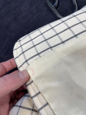 Lot 291 - A Courrèges double-breasted checked wool suit, 1969