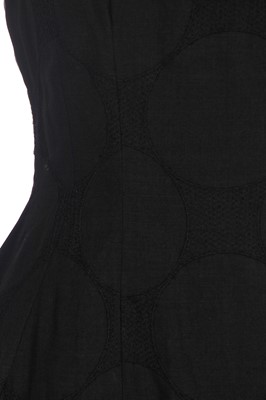 Lot 151 - A John Galliano black linen dress, 'Greek Widows...' collection, Spring-Summer 1990