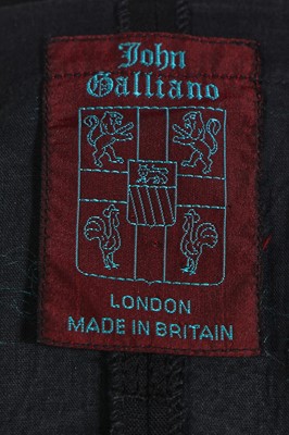 Lot 151 - A John Galliano black linen dress, 'Greek Widows...' collection, Spring-Summer 1990