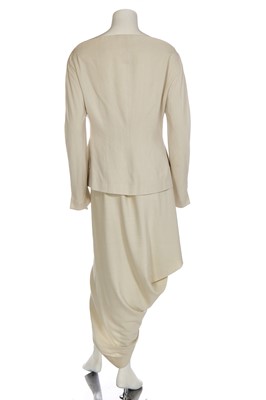 Lot 150 - A John Galliano calico wool-blend suit, 'Greek Widows...' collection, Spring-Summer 1990