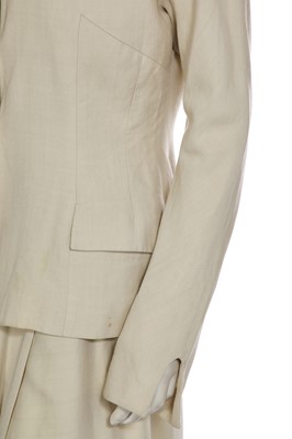 Lot 150 - A John Galliano calico wool-blend suit, 'Greek Widows...' collection, Spring-Summer 1990