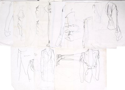 Lot 116 - A group of Julie Verhoeven for John Galliano fashion sketches, 'Honcho Woman' collection, Spring-Summer 1991