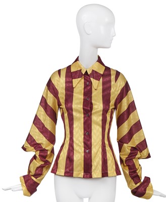 Lot 117 - A John Galliano striped jersey shirt, 'Honcho Woman', Spring-Summer 1991