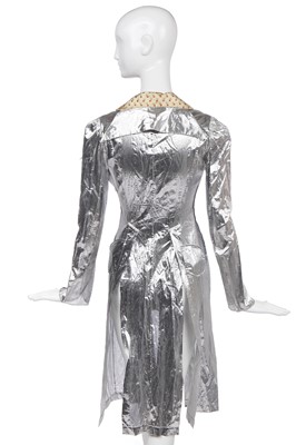 Lot 118 - A John Galliano 'silver-foil' frock coat, Josephine Bonaparte Meets Lolita' collection, Spring-Summer 1992