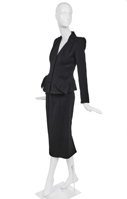 Lot 124 - A John Galliano black cloqué-silk suit, 'Dolores' collection, Autumn-Winter 1995-96
