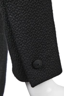 Lot 124 - A John Galliano black cloqué-silk suit, 'Dolores' collection, Autumn-Winter 1995-96