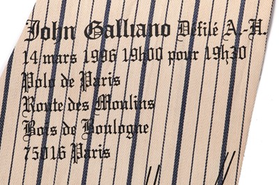 Lot 125 - A rare John Galliano show invitation, 'Baby Maker' collection, Autumn-Winter 1996-97