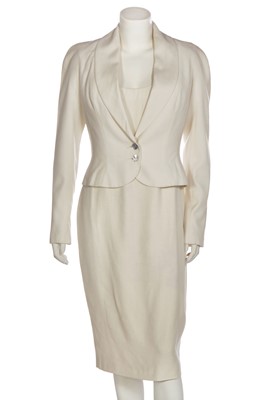 Lot 146 - A John Galliano white linen dress and matching jacket, 'Ballets Russes' collection, Spring-Summer 1999