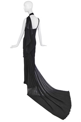 Lot 121 - A John Galliano black chiffon bias-cut evening gown, circa 2002
