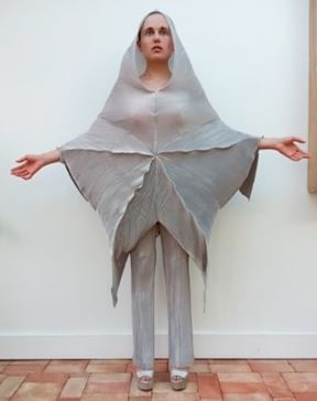 Lot 536 - A rare Issey Miyake pleated silver polyester ensemble, Autumn-Winter 1999