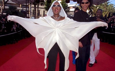 Lot 536 - A rare Issey Miyake pleated silver polyester ensemble, Autumn-Winter 1999