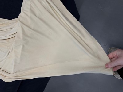 Lot 341 - A Givenchy couture Ottoman-tulip motif embroidered ivory silk dress, circa 1975