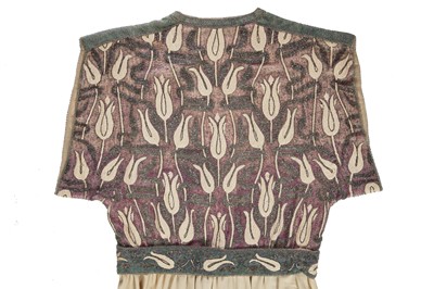 Lot 341 - A Givenchy couture Ottoman-tulip motif embroidered ivory silk dress, circa 1975