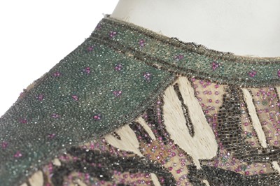 Lot 341 - A Givenchy couture Ottoman-tulip motif embroidered ivory silk dress, circa 1975