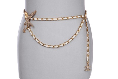 Lot 156 - A Chanel 'Eagle' woven leather chain belt, Spring-Summer 2001