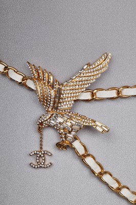 Lot 156 - A Chanel 'Eagle' woven leather chain belt, Spring-Summer 2001