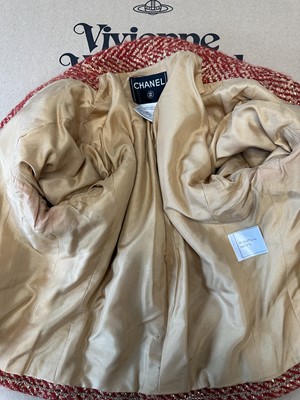 Lot 170 - A Chanel red and gold tweed ensemble, Autumn-Winter 2000-01