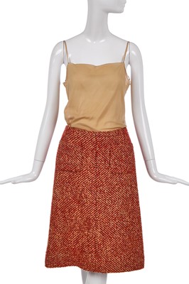 Lot 170 - A Chanel red and gold tweed ensemble, Autumn-Winter 2000-01