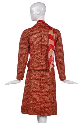 Lot 170 - A Chanel red and gold tweed ensemble, Autumn-Winter 2000-01