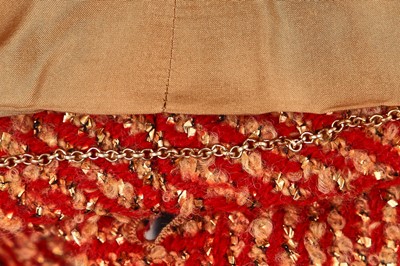 Lot 170 - A Chanel red and gold tweed ensemble, Autumn-Winter 2000-01
