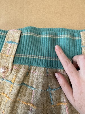 Lot 167 - A Chanel pastel-checked cotton tweed ensemble, Spring-Summer 2001