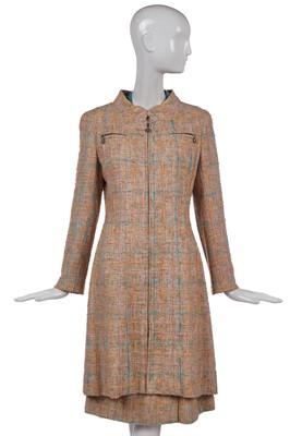 Lot 167 - A Chanel pastel-checked cotton tweed ensemble, Spring-Summer 2001