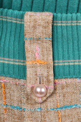 Lot 167 - A Chanel pastel-checked cotton tweed ensemble, Spring-Summer 2001