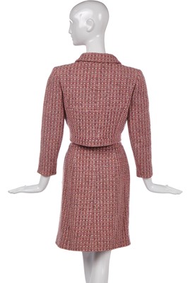 Lot 168 - A Chanel pink and rainbow-flecked tweed suit, Autumn-Winter 2001