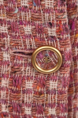 Lot 168 - A Chanel pink and rainbow-flecked tweed suit, Autumn-Winter 2001