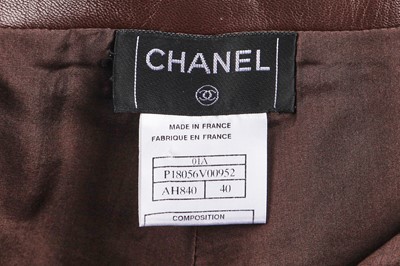 Lot 53 - Two pairs of Chanel lambskin leather trousers, Autumn-Winter 2001-02