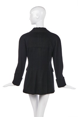 Lot 159 - A Chanel ink-black fine cashmere jacket, Autumn-Winter 1998-99