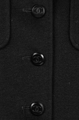 Lot 159 - A Chanel ink-black fine cashmere jacket, Autumn-Winter 1998-99