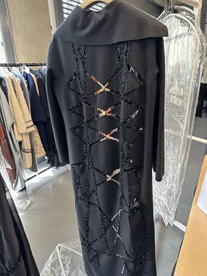 Lot 190 - An Alberta Ferretti beaded black evening ensemble, circa 1998