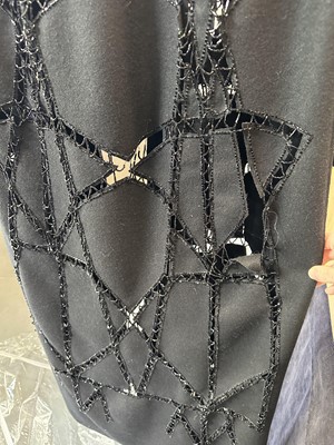 Lot 190 - An Alberta Ferretti beaded black evening ensemble, circa 1998