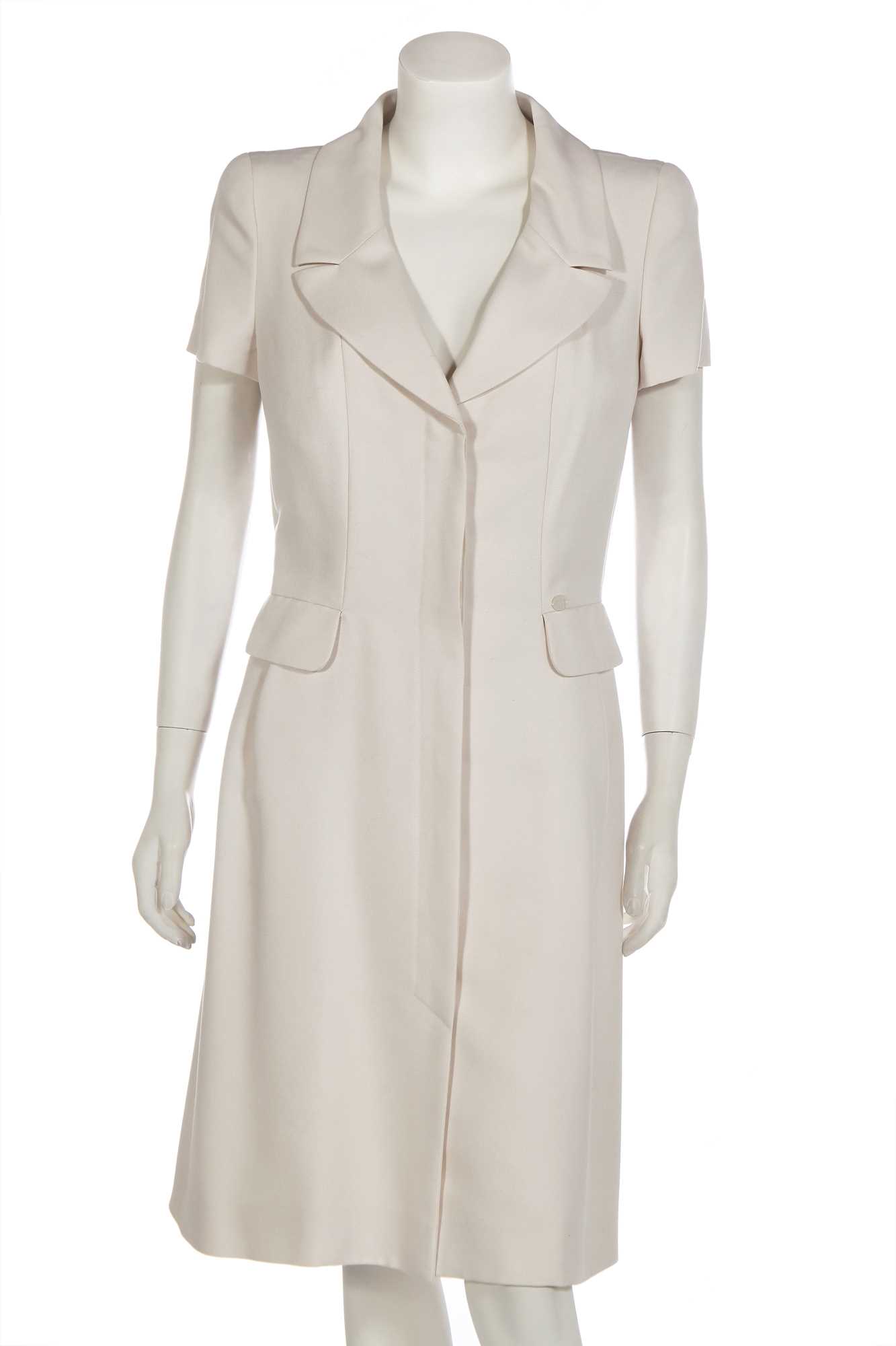 Lot 8 - A Chanel ivory silk-faille dress, Spring-Summer 2001